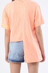Kız Çocuk Yaka Baskılı T-Shirt Hn48