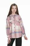 Kız Çocuk Arkası Baskılı Ekose Gömlek 9-14 Yaş Lx151
