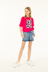 Kız Çocuk Baskılı Crop Boy T-Shirt Hn121