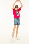 Kız Çocuk Baskılı Crop Boy T-Shirt Hn121