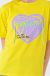 Kız Çocuk Kalp Baskılı T-Shirt 8-14 Yaş