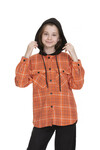 Kız Çocuk Kapüşonlu Cepli Gömlek 9-14 Yaş Lx149