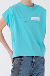 Kız Çocuk Omzu Pileli T-Shirt 7-14 Yaş