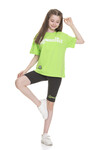 Kız Çocuk Scuba Taytlı Gymnastics Yazılı Takım 8-14 Yaş T2062