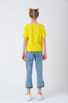 Kız Çocuk Yaka Baskılı T-Shirt 8-14 Yaş T1904