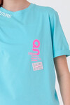 Kız Çocuk Yaka Baskılı T-Shirt 8-14 Yaş T1904