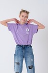 Kız Çocuk Yarasa Kol Baskılı T-Shirt 8-14 Yaş