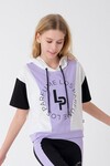Kız Çocuk Garnili Kapüşonlu Yazlık T-Shirt Hn115