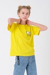 Kız Çocuk Büzgü Ve Zincir Aparatlı T-Shirt 7-14 Yaş