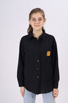 Kız Çocuk Rahat Kesim Arkası Modelli Keten Gömlek  Lx212