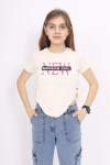 Kız Çocuk Bağcıklı Crop T-Shirt 9-14 Yaş LX 228