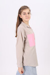Kız Çocuk Fashion Baskılı Gömlek 9-14 Yaş Lx194