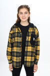 Kız Çocuk Garnili Kapüşonlu Ekose Gömlek 9-14 Yaş Lx265