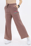 Kız Çocuk Geniş Paçalı Muslin Pamuk Pantolon Lx215