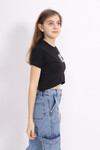 Kız Çocuk Çapraz Modelli Crop T-Shirt 9-14 Yaş Lx232