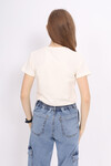 Kız Çocuk Çapraz Modelli Crop T-Shirt 9-14 Yaş Lx232