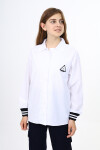Kız Çocuk Kol Manşet Detaylı Likralı Gömlek 9-14 Yaş Lx255