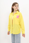 Kız Çocuk Tavşan Baskılı Terikoton Gömlek Lx223