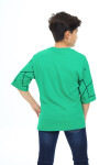 Erkek Çocuk Çizgi Baskılı T-Shirt 9-14 Yaş Lx7090