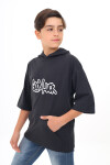 Erkek Çocuk Kapüşonlu Kanguru Cepli T-Shirt 9-14 Yaş Lx7072