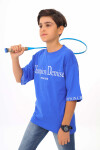 Erkek Çocuk Kol Uçları Yazı Baskılı T-Shirt 9-14 Yaş Lx7060