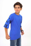 Erkek Çocuk Kol Yazı Baskılı T-Shirt 9-14 Yaş Lx7067