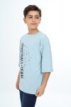 Erkek Çocuk Pile Detaylı T-Shirt 9-14 Yaş Lx7065