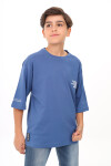 Erkek Çocuk Yazı Baskılı Basic T-Shirt 9-14 Yaş Lx7073