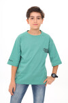 Erkek Çocuk Yazı Baskılı Basic T-Shirt 9-14 Yaş Lx7073