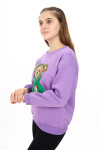 Kız Çocuk Ayıcık Baskılı Sweatshirt  7-13 Yaş Lx282