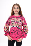 Kız Çocuk Baskılı 3 İplik Sweatshirt 8-12 Yaş Lx306