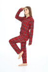 Kız Çocuk Ekose Pijama Takımı 12-16 Yaş 0151