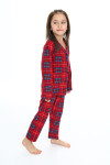 Kız Çocuk Ekose Pijama Takımı 3-7 Yaş 0147