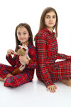 Kız Çocuk Ekose Pijama Takımı 3-7 Yaş 0147