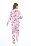 Kız Çocuk Kedi Baskılı Pijama Takımı 7-16 Yaş 0150
