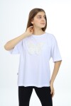Kız Çocuk Kelebek Baskılı T-Shirt 9-14 Yaş Px037