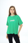 Kız Çocuk Yaka Ribanalı Yazı Baskılı T-Shirt 9-14 Yaş Lx5020