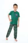 Erkek Çocuk Araba Baskılı Bloklu Pijama Takımı 3-11 Yaş 156-57