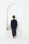 Erkek Çocuk Baskılı Bloklu Pijama Takımı 3-11 Yaş 5075-76