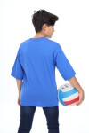 Erkek Çocuk Garni Detaylı Baskılı T-Shirt 9-14 Yaş Lx7083