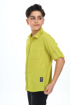 Erkek Çocuk Keten Gömlek 5-14 Yaş Lxb020
