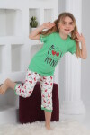 Kız Çocuk Kaprili-Kiraz Baskılı Pijama Takımı 3-11 Yaş 6067-68