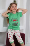 Kız Çocuk Kaprili-Kiraz Baskılı Pijama Takımı 3-11 Yaş 6067-68