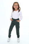 Kız Çocuk Kargo Cepli Gabardin Jogger Pantolon 5-12 Yaş Lx512