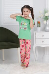Kız Çocuk Meyve Baskılı Pijama Takımı 3-11 Yaş 6073-74
