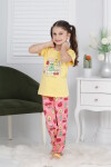 Kız Çocuk Meyve Baskılı Pijama Takımı 3-11 Yaş 6073-74