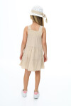 Kız Çocuk Şapkalı-Askılı Elbise  4-12 Yaş Hw0575