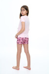 Kız Çocuk Şortlu-Peri Baskılı Pijama Takımı 7-16 Yaş 0160