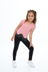 Kız Çocuk Taytlı Takım (Zincirli Crop Bluz&Tayt) 6-13 Yaş 9301