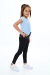Kız Çocuk Taytlı Takım (Zincirli Crop Bluz&Tayt) 6-13 Yaş 9301